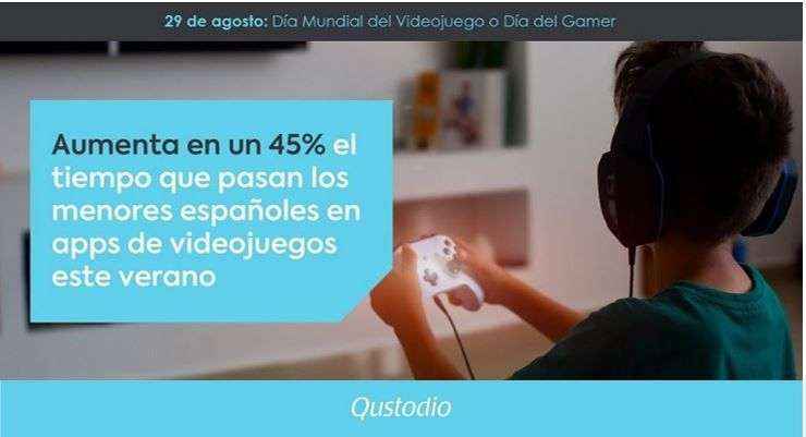 Qustodio elabora un análisis del uso que hacen los menores españoles de los videojuegos