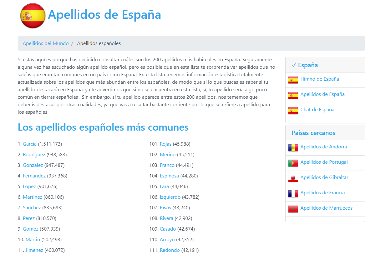 El interés por los apellidos aumenta en todo el mundo, por apellidos.de